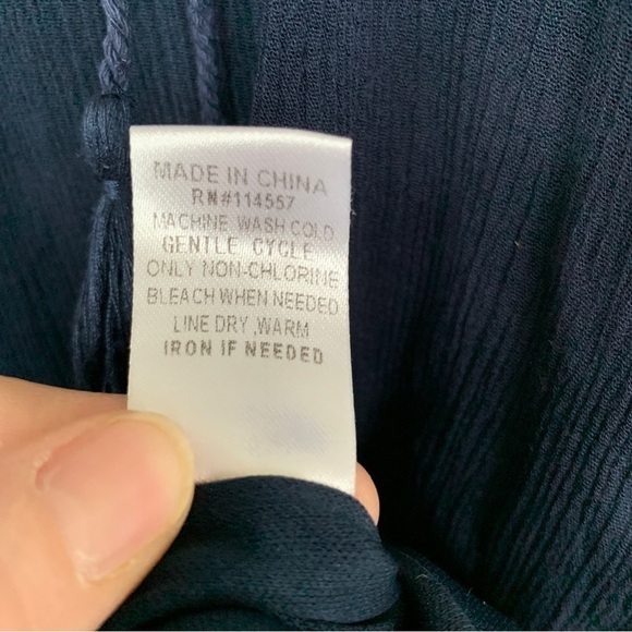 THML‎ Navy Blue Embroidered Sleeveless Dress Size M - Picture 6 of 8